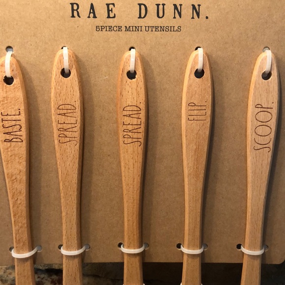 Rae Dunn 5 Piece Mini Utensil Set in Pastel Pink - Picture 2 of 3